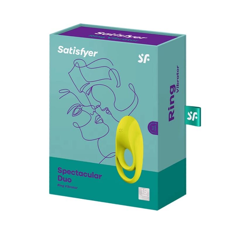 SATISFYER - SPECTACULAR DUO ANILLO VIBRADOR AMARILLO - Imagen 2