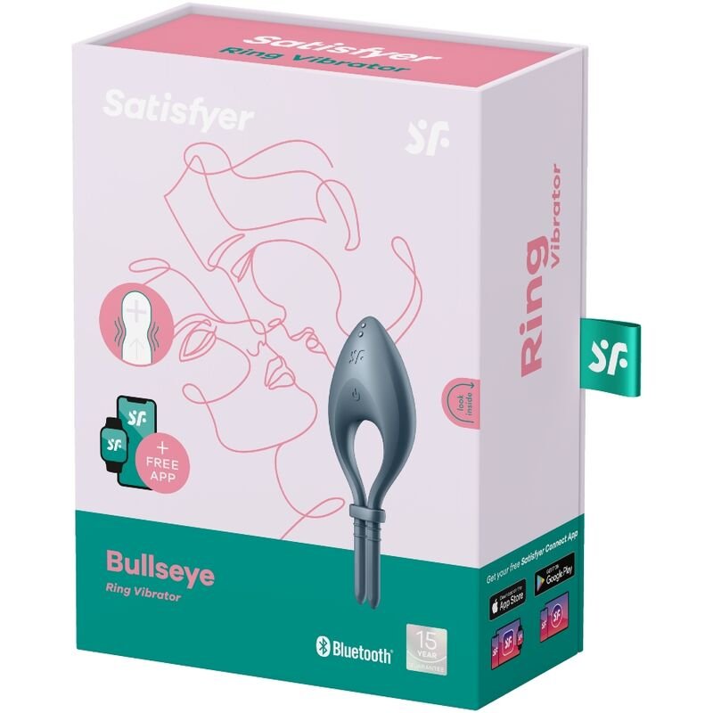 SATISFYER - BULLSEYE ANILLO VIBRADOR APP GRIS - Imagen 3