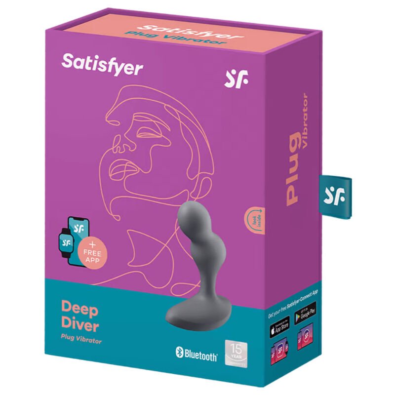 SATISFYER - DEEP DIVER PLUG VIBRADOR APP GRIS - Imagen 3