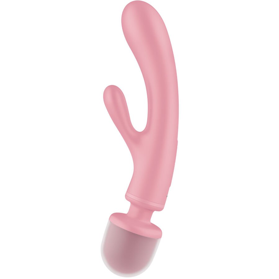 SATISFYER - TRIPLE LOVER MASAJEADOR VIBRADOR RABBIT ROSA - Imagen 6