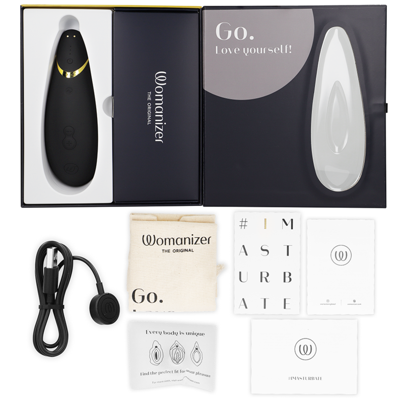 WOMANIZER - PREMIUM 2 ESTIMULADOR DE CLÍTORIS NEGRO - Imagen 5