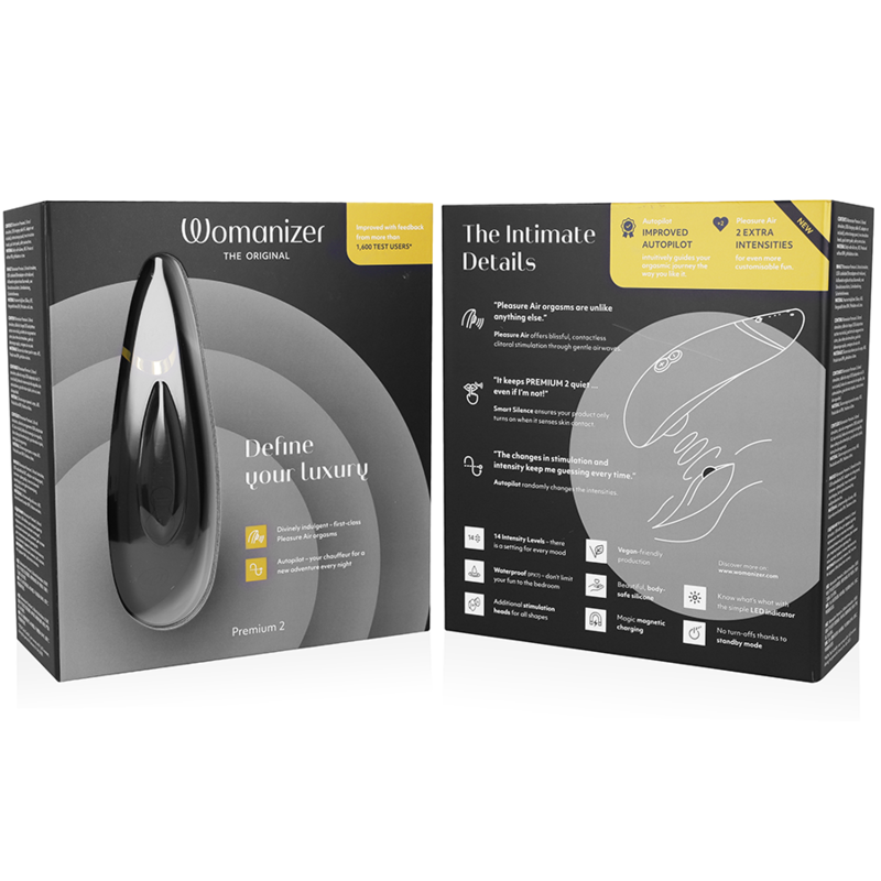 WOMANIZER - PREMIUM 2 ESTIMULADOR DE CLÍTORIS NEGRO - Imagen 4