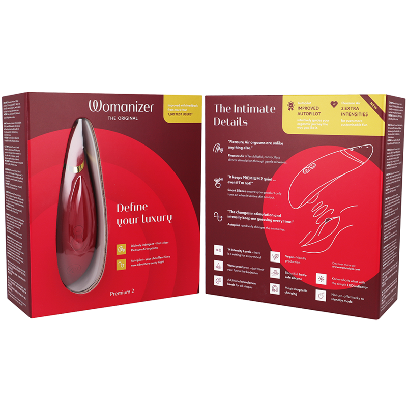 WOMANIZER - PREMIUM 2 ESTIMULADOR DE CLÍTORIS BURDEOS - Imagen 2