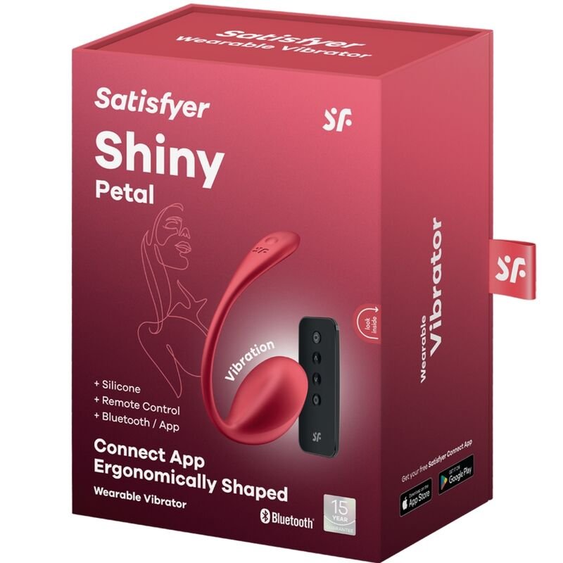 SATISFYER - SHINY PETAL ESTIMULADOR PUNTO G CONTROL REMOTO ROJO APP GRATUITA - Imagen 4