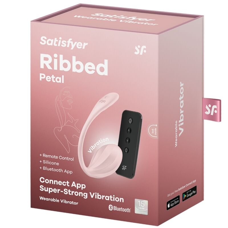 SATISFYER - RIBBED PETAL ESTIMULADOR PUNTO G CONTROL REMOTO ROSA APP GRATUITA - Imagen 7