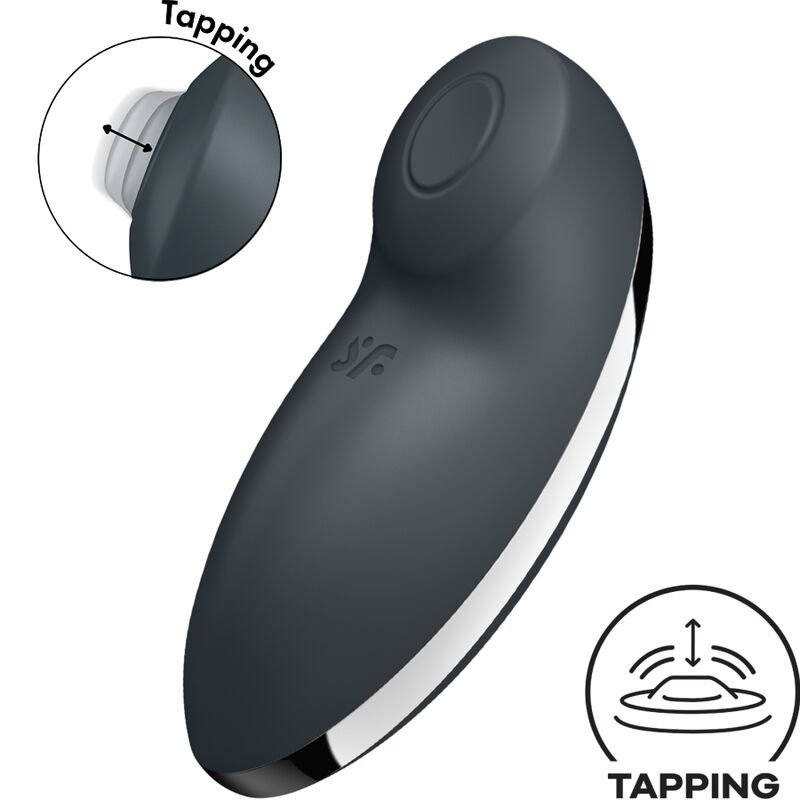 SATISFYER - TAP & CLIMAX 2 VIBRADOR & ESTIMULADOR GRIS - Imagen 6