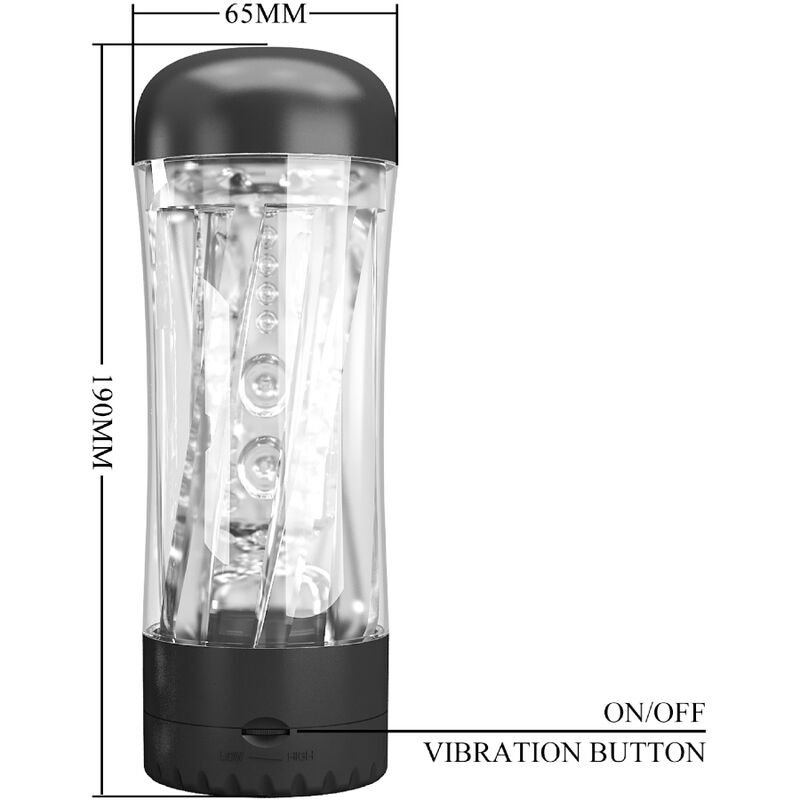 PRETTY LOVE - TAMARA MASTURBADOR MASCULINO VIBRADOR MULTIVELOCIDAD NEGRO - Imagen 2