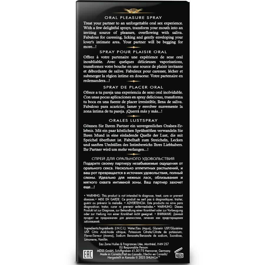 SHUNGA - WAVES PLEASURE SPRAY ORAL SEDUCTOR SANDÍA 20 ML - Imagen 4