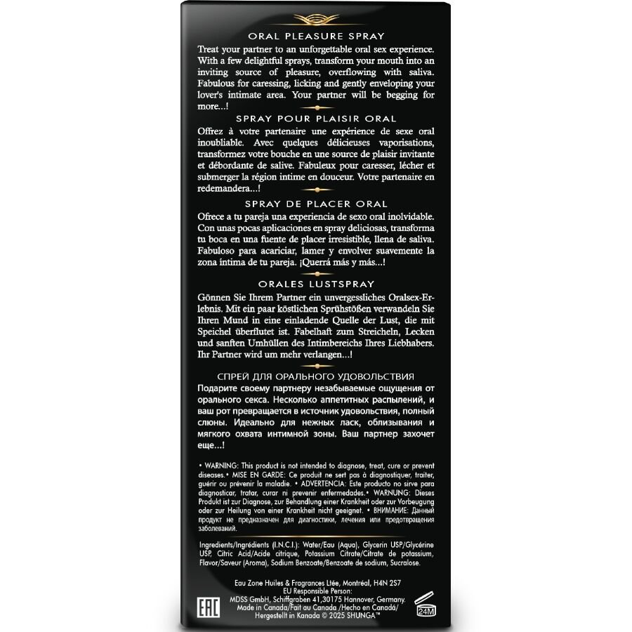SHUNGA - WAVES PLEASURE SPRAY ORAL SEDUCTOR FRESA 20 ML - Imagen 4