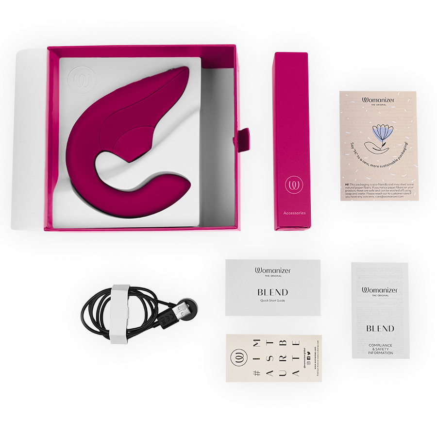 WOMANIZER - BLEND ESTIMULADOR VIBRADOR RABBIT FUCSIA - Imagen 6