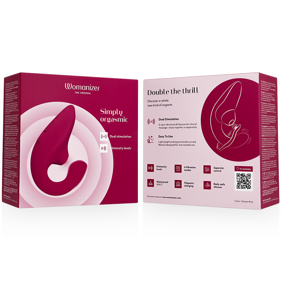 WOMANIZER - BLEND ESTIMULADOR VIBRADOR RABBIT FUCSIA - Imagen 7