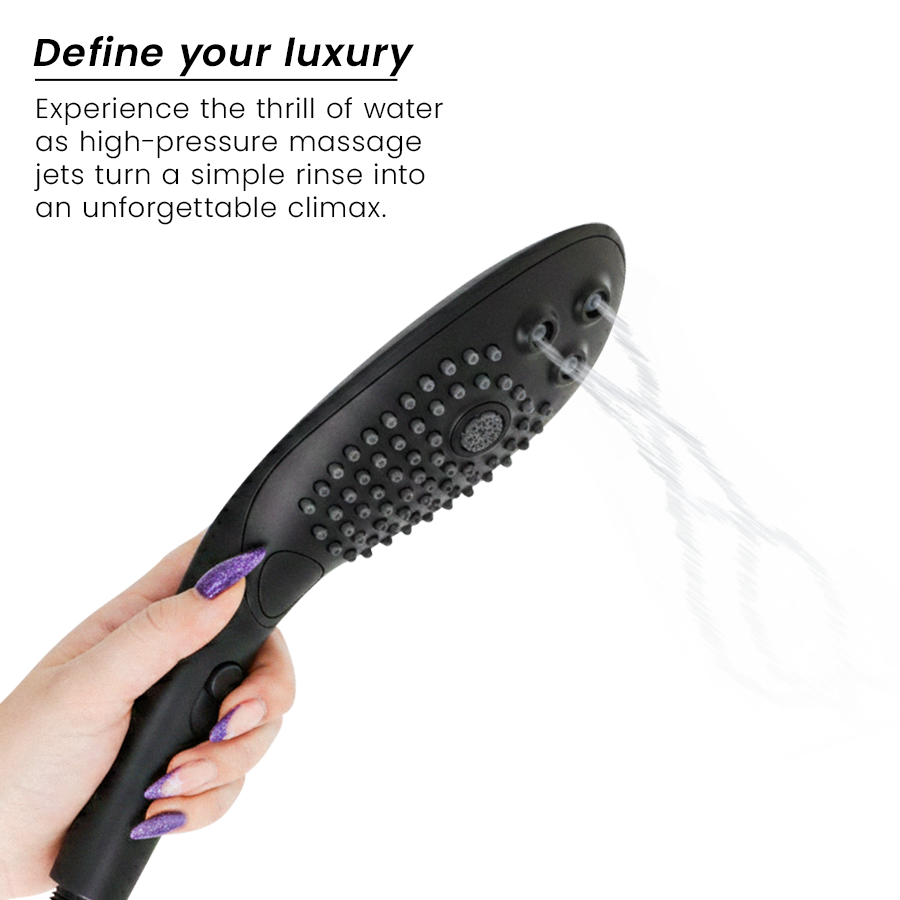 WOMANIZER - WAVE CABEZAL DE DUCHA ESTIMULADOR DE CLITORÍS NEGRO - Imagen 3