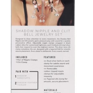 Shadow Bell Nipple and Clit Jewelry Silver