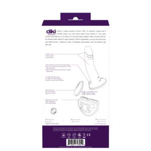 Diki Rechargeable Vibrating Dildo With Harness - Deep Purple