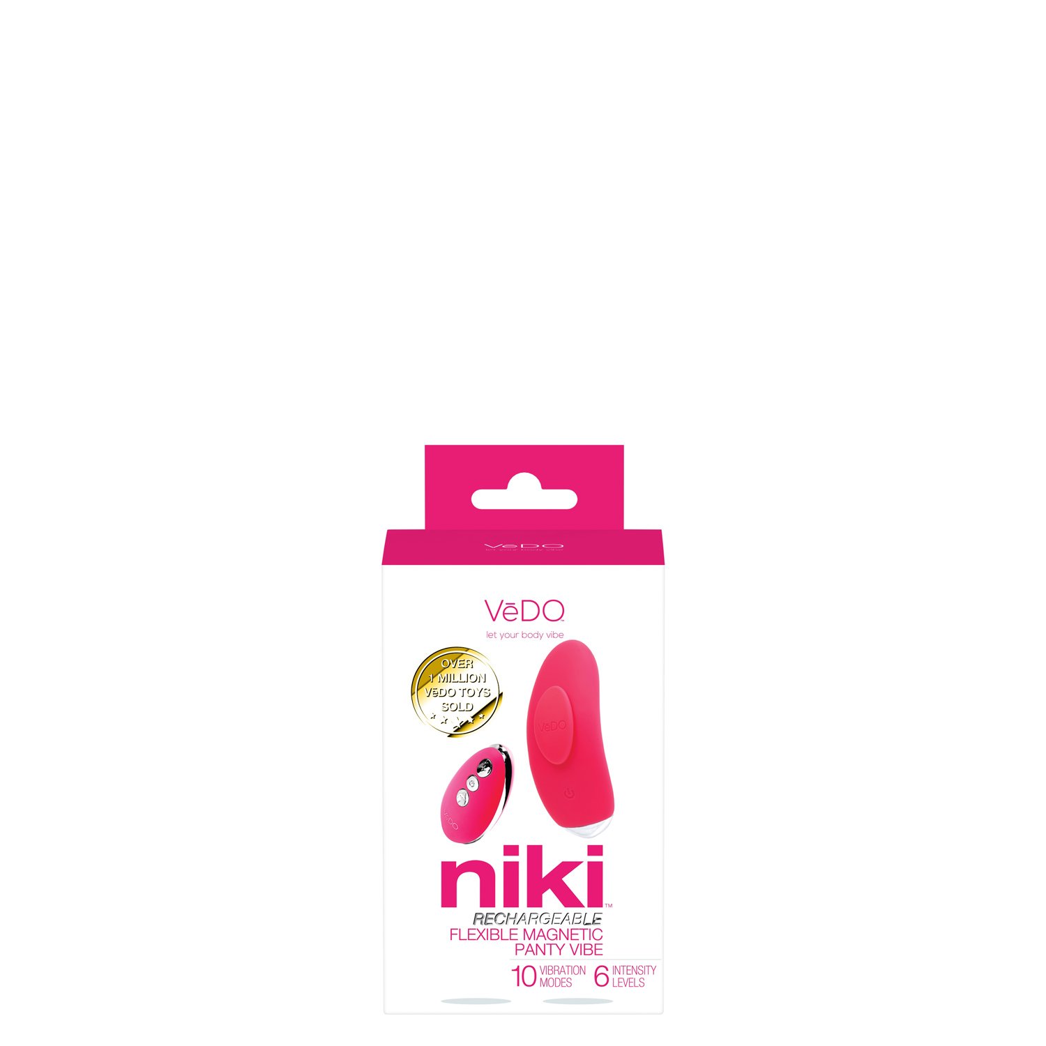 Niki Rechargeable Flexible Magnetic Panty Vibe - Pink