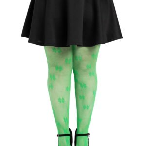 Clover Net Tights - 1x 2x - Green