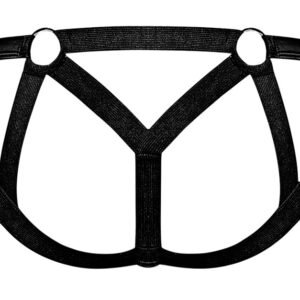 Cage Matte Strappy Ring Jock - S/ M - Black