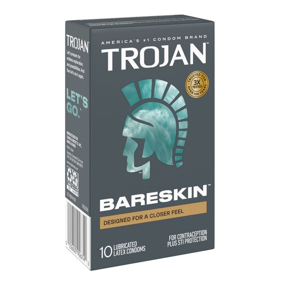 Trojan Sensitivity Bareskin Lubricated Condoms - 10 Pack