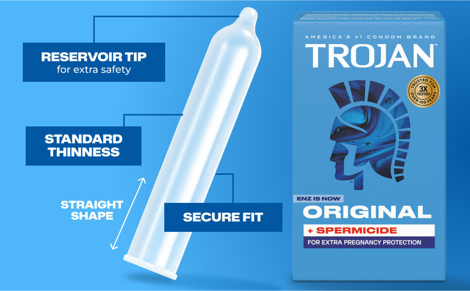 Trojan Enz Armor Spermicidal Lubricated Condoms - 3 Pack - Image 3