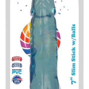 Lollicock - 7 Inch Slim Stick with Balls - Berry Ice