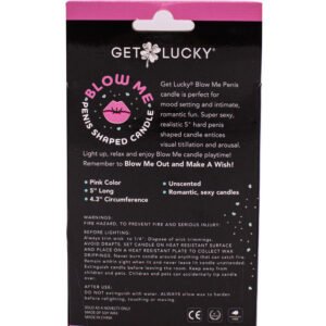 Get Lucky Blow Me Penis Candle - Pink