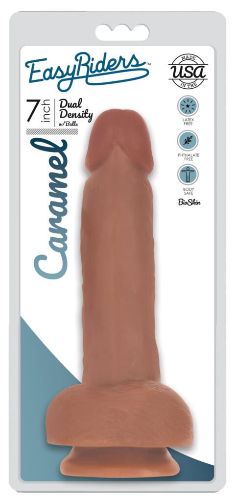 Easy Riders 7 Inch Slim Dong With Balls - Caramel