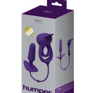 Humper Rechargeable Dual C-Ring With Anal Plug - Purple