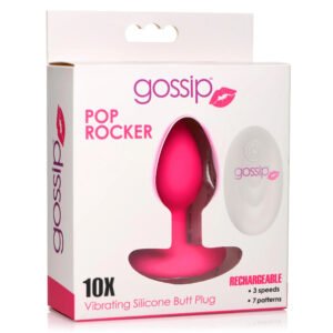 Gossip Pop Rocker 10x Vibrating Silicone Plug - Magenta