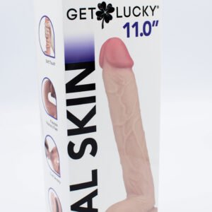 Get Lucky Real Skin 11 Dual Layer Dildo Beige