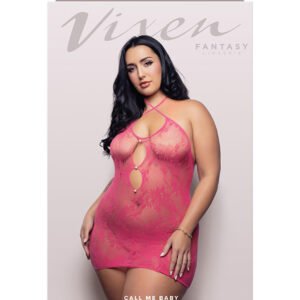 Call Me Baby Criss-Cross Halter Dress - Queen - Hot Pink
