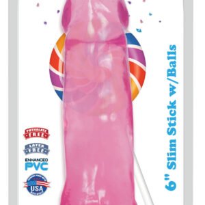 Lollicock 6 Inch Slim Stick With Balls - Cherry Ice