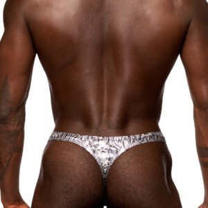 Snaked - Criss Cross Thong - Large/x-Large - Silver/black