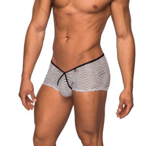 Tranquil Abyss - Micro Mini Short - Medium White/ Black