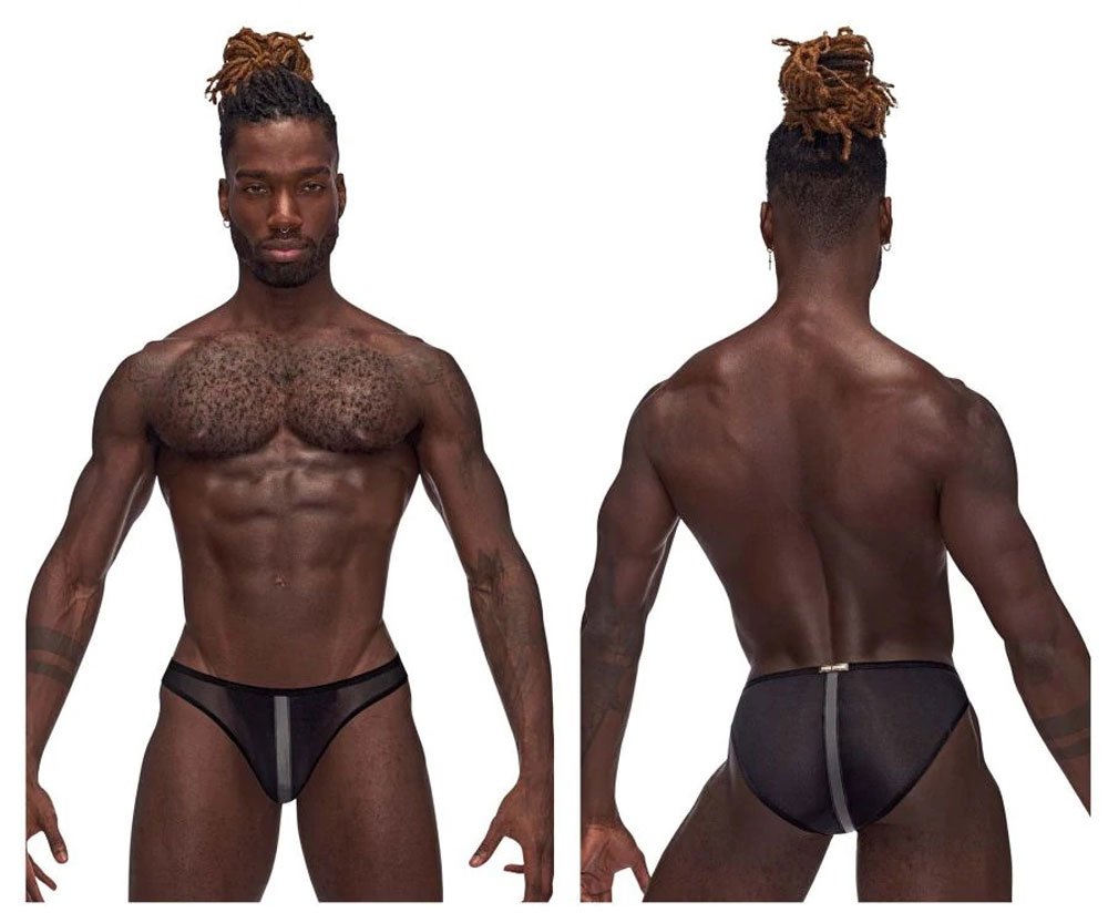 Landing Strip Bikini Brief - Large - Black