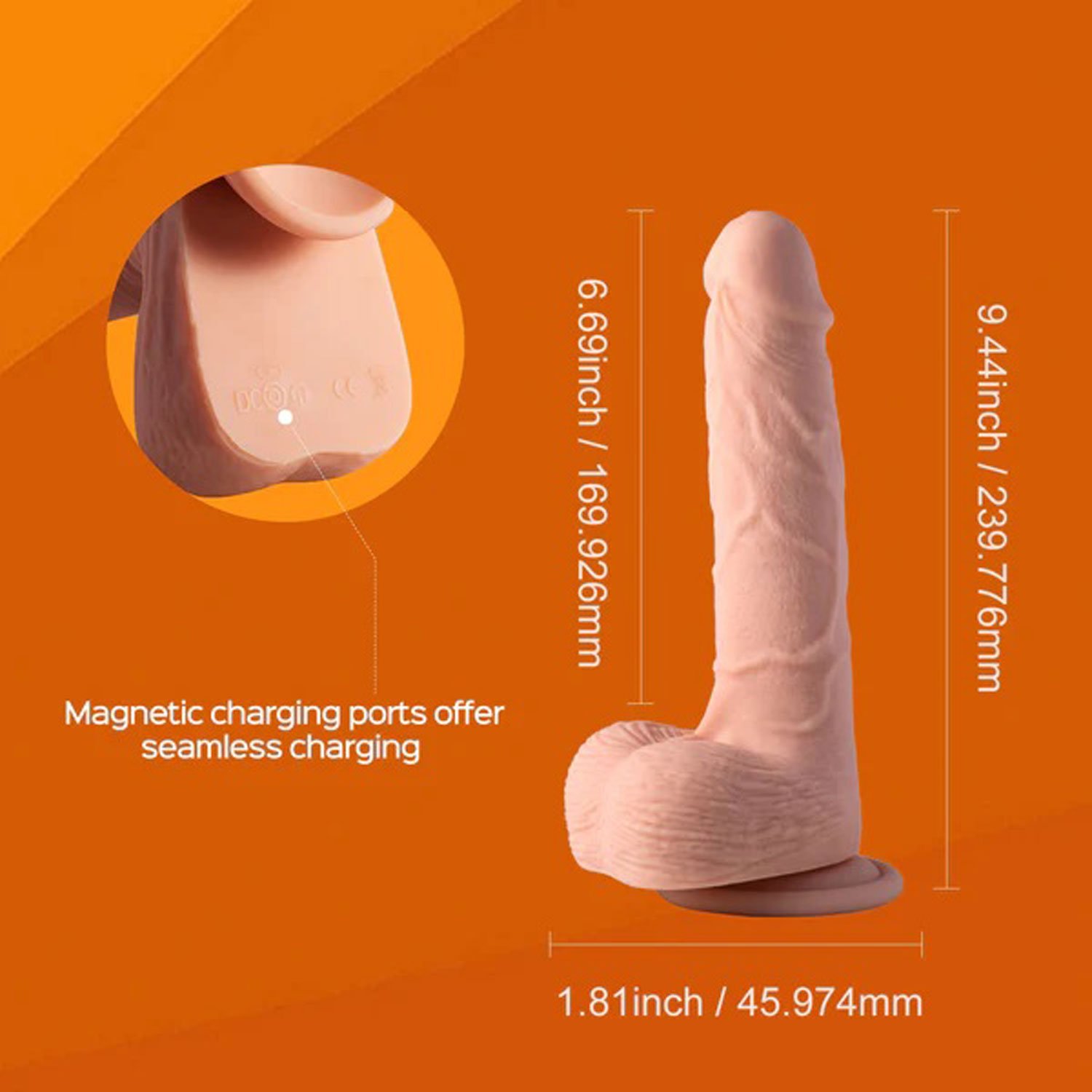 Kenzo-App Controlled 9.5" Big Realistic - Thrusting Dildo - Image 2