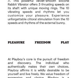Playboy Pleasure - Hop to It - Rabbit Vibrator - Dark Purple