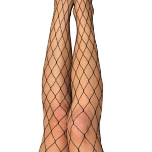 Michelle - Fishnet Thigh High - Size a - Black
