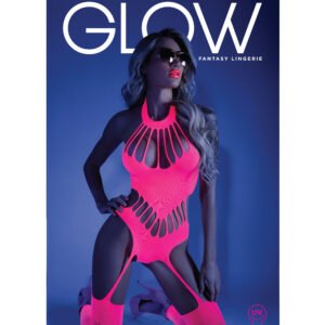 No Promises Teddy Bodystocking - One Size - Neon  Pink