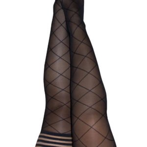 Anna - Diamond Thigh High - Size D - Black