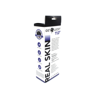 Get Lucky Real Skin 11 Dual Layer Dildo Dark Brown