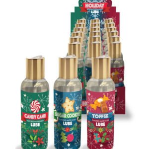 Holiday Lubricant Display of 18, 3 Flavors