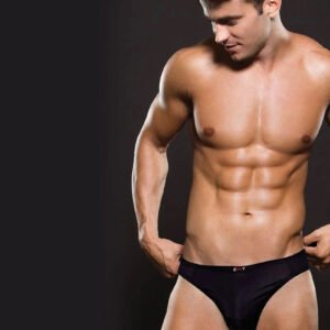 Envy Microfiber Thong - Large/xlarge - Black