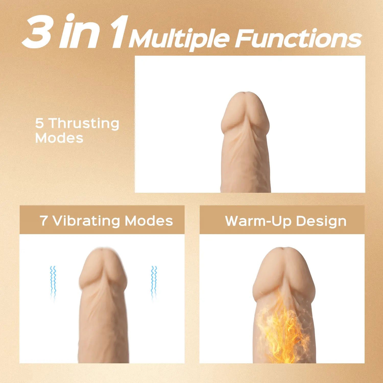 Luis-App Controlled 8.5" Real Thrusting Dildo With Clit Licker - Image 3